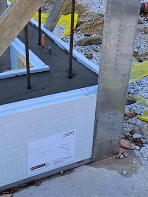 Polycrete ICF corner support in Towson, MD